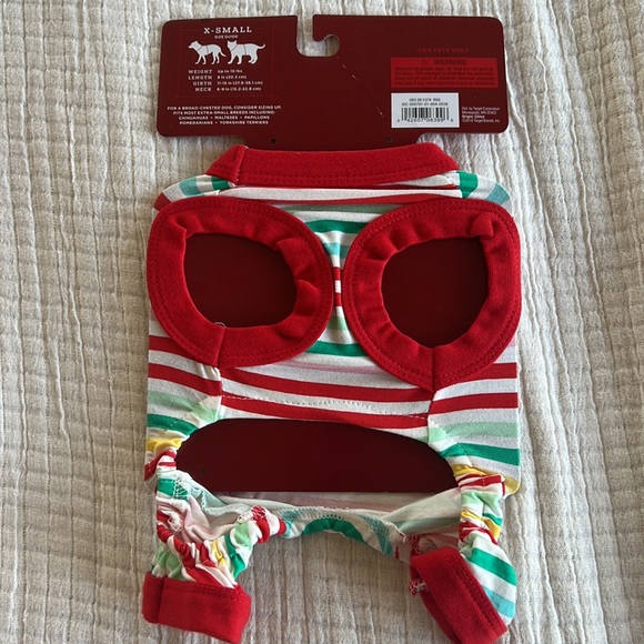 🆕 🌈 NEW! Wondershop Colorful Striped Pet Pajamas - Size XS 🐈 - Picture 2 of 5